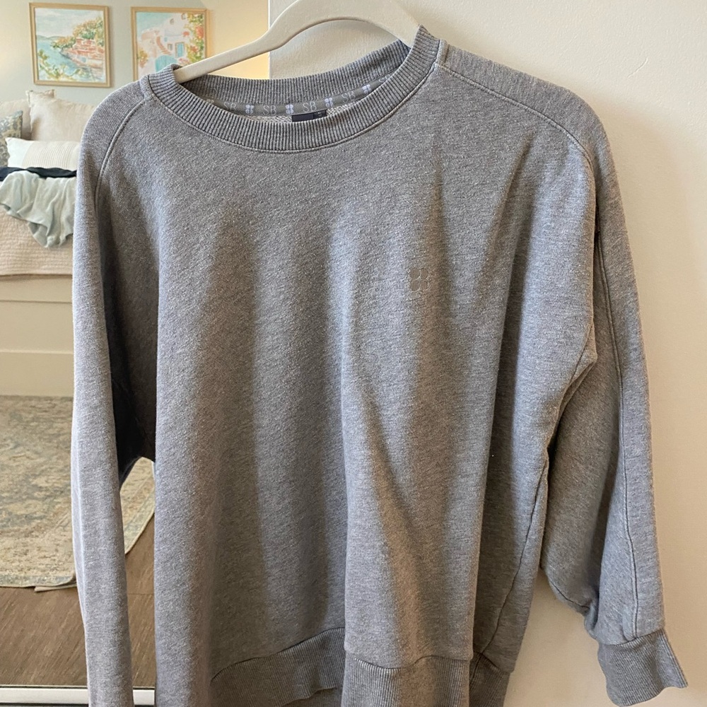 Sweaty Betty women’s Classic Gray Crewneck Sweater